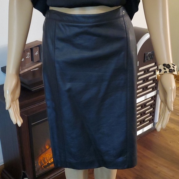Worthington Black Faux Leather Peplum Blouse M - Picture 9 of 15